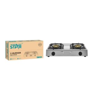 COCINA DE GAS DE 2 QUEMADORES WINNING STAR ST-9654 MQL-425-WST-19092 GRIS