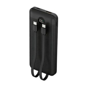POWER BANK NOVA PB-911 10000MAH PD 22.5W/2 USB-A/USB-C/CABLES USB-C Y LIGHTNING NEGRO