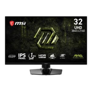 MONITOR GAMING MSI MAG 321UPD E14 31.5 PULG PLANA 4K 144HZ/288HZ IPS AMD FREESYNC PREMIUM DISPLAYPORT/HDMI/AUDÍFONOS 9S6-3DE49M-001 NEGRO