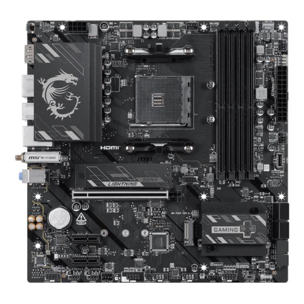 TARJETA MADRE MSI B550M GAMING PLUS WIFI6E AM4 MICRO-ATX DDR4 911-7C95-214 NEGRO